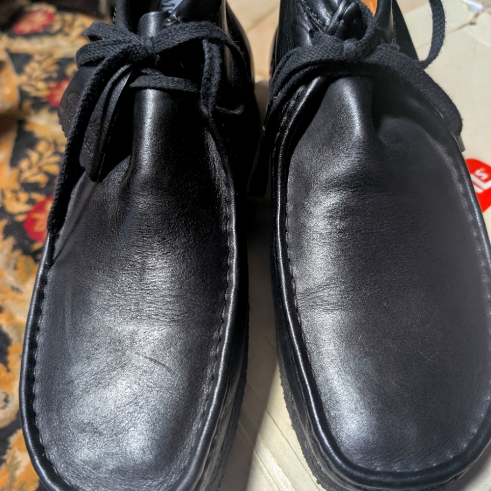 Men's Clarks Black Leather Shoes